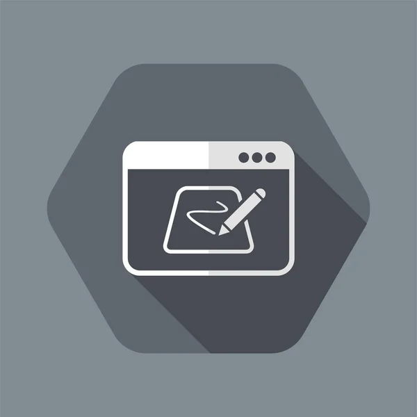 Designer tablet-programmet - vektor web icon — Stock vektor