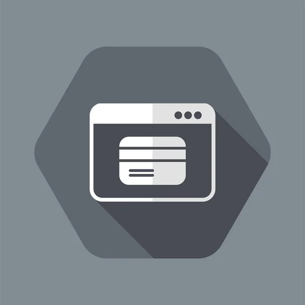 Servicios bancarios en línea - Vector icono web — Vector de stock