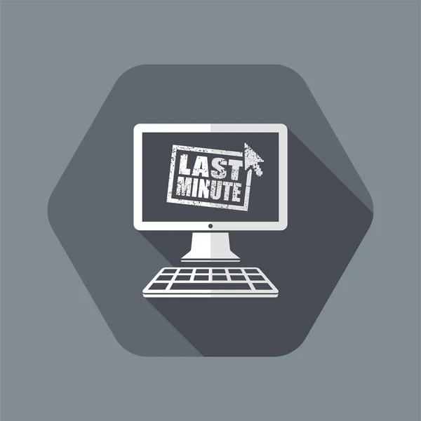 Last minute web grunge pieczęć link przycisk - wektor ikona płaskie — Wektor stockowy