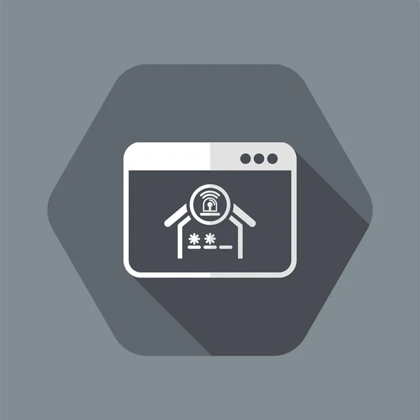 Smart home- Protección contra alarmas - Vector icono plano — Vector de stock