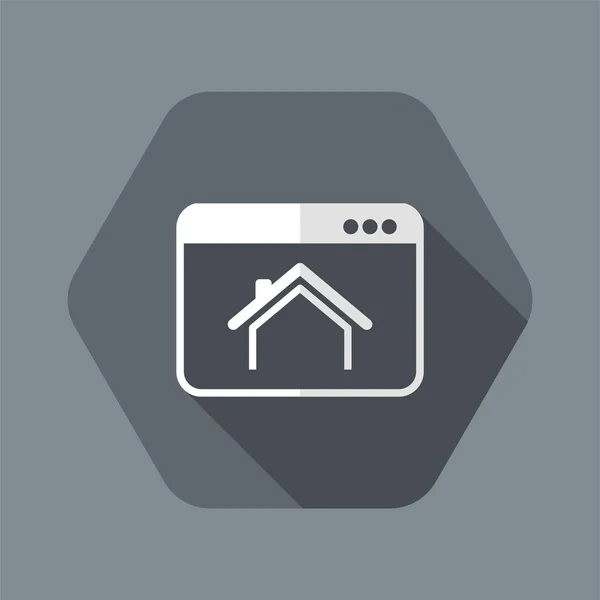 Sito immobiliare - Vector flat icon — Vettoriale Stock