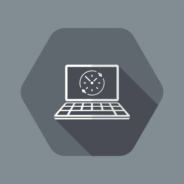 Full time webservice - Vector platte pictogram — Stockvector