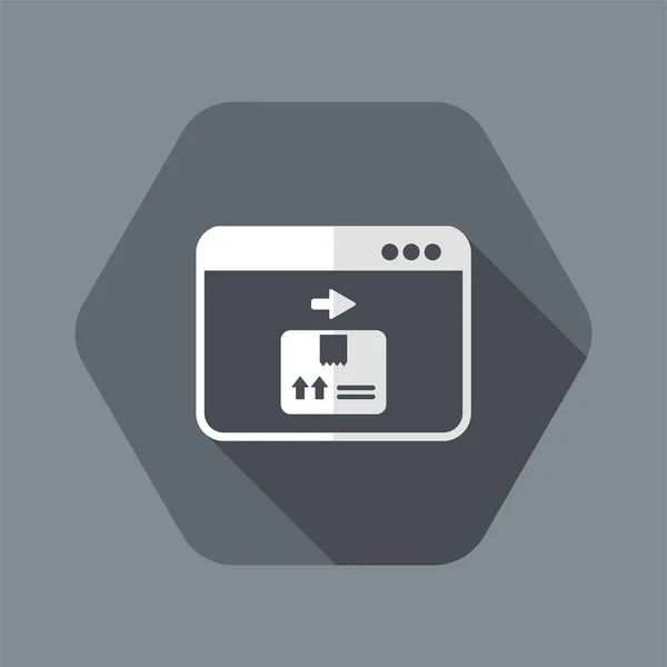 Botón del sitio web de mensajería - Vector icono plano — Archivo Imágenes Vectoriales