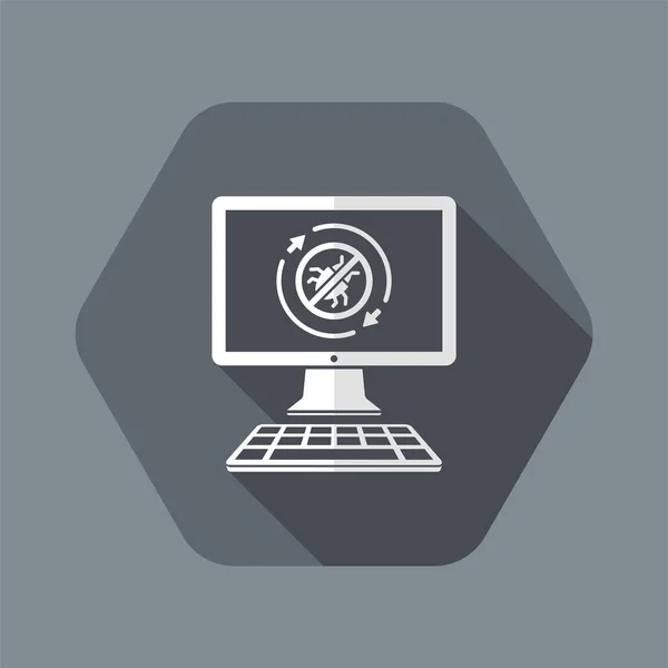 Servicio completo de antivirus - Vector icono plano — Vector de stock