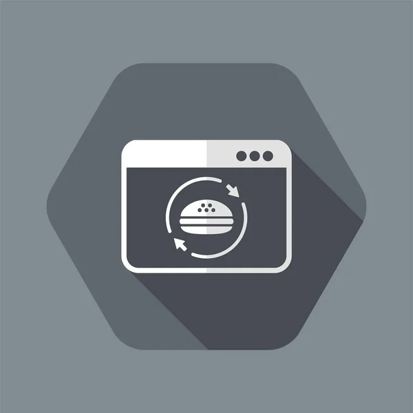 Serviço de fast food on-line - Vector flat icon — Vetor de Stock