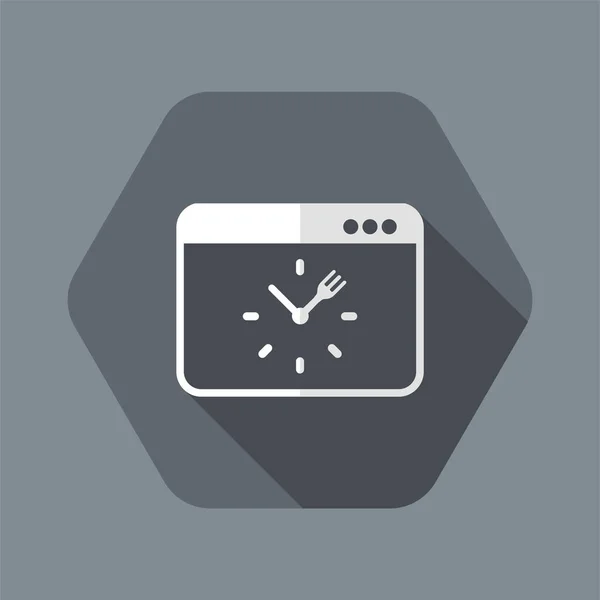 Full time web diensten - Vector platte pictogram koken — Stockvector