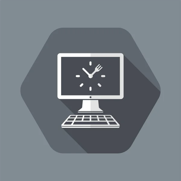 Full time web diensten - Vector platte pictogram koken — Stockvector