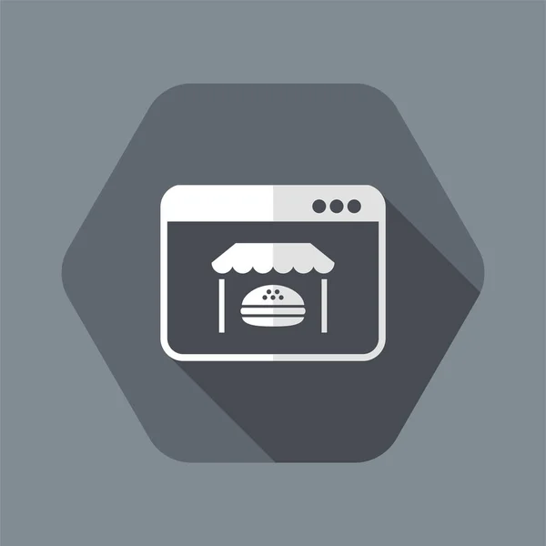 Fast food online - Vector flat icon — Vetor de Stock