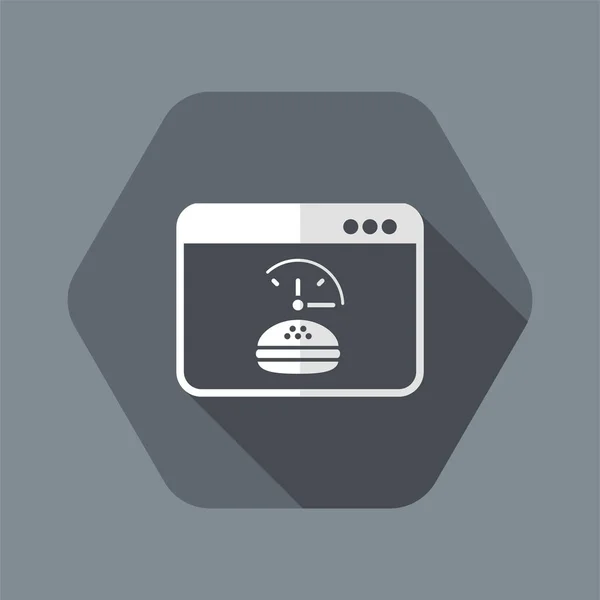 Fast food full time service - Vector flat icon — Stock Vector