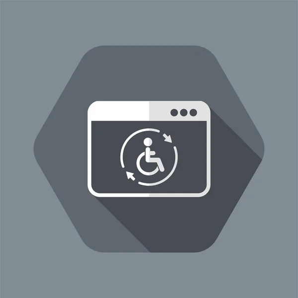 Tam yardım online handikap - düz simge vektör — Stok Vektör