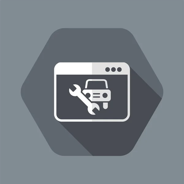 Automotive diensten online - Vector platte pictogram — Stockvector