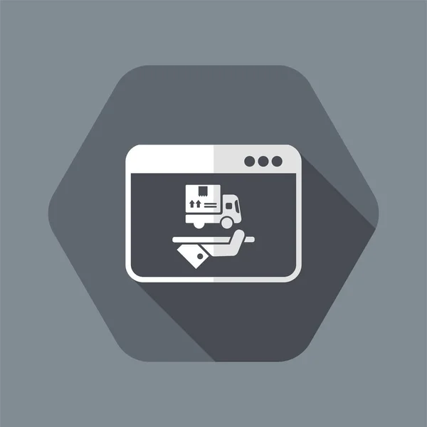 Online bezorgservice - Vector platte pictogram — Stockvector