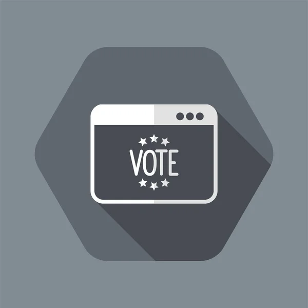 Wahlseite - Vektor-Symbol für Computer-Website oder Anwendung — Stockvektor