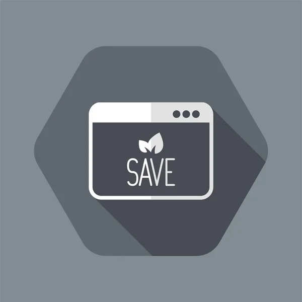 Zachránit přírodu - vektorové ikony pro počítače webové stránky nebo aplikace — Stockový vektor