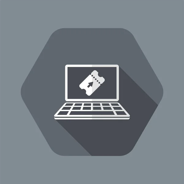 Reserva en línea - Vector icono para el sitio web de la computadora o aplicación — Vector de stock