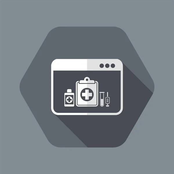 医療デジタル ページ - コンピューターのウェブサイトまたはアプリのベクトル アイコン — ストックベクタ