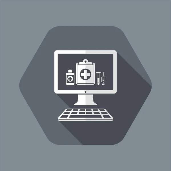 Медицинская цифровая страница - векторная иконка для веб-сайта или аппли — стоковый вектор