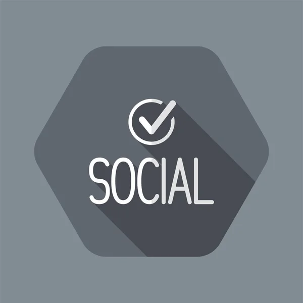 Social - icône vectorielle pour le site Web ou l'application informatique — Image vectorielle
