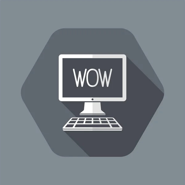 Wow exclamación - Vector icono para el sitio web de la computadora o applicatio — Vector de stock