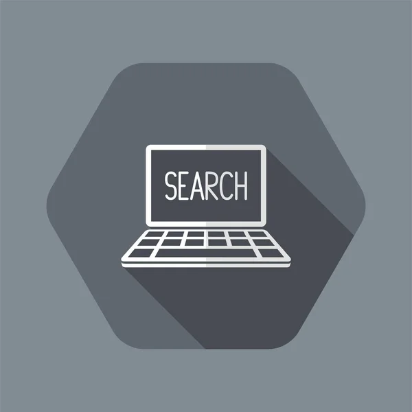 Recherche numérique - icône vectorielle pour le site Web ou l'application informatique — Image vectorielle