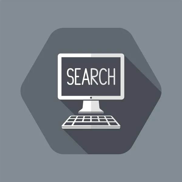 Szukaj cyfrowych - wektor ikona komputera witryny lub aplikacji — Wektor stockowy