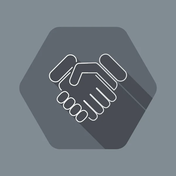 Handshake icon - Thin series — Stock Vector
