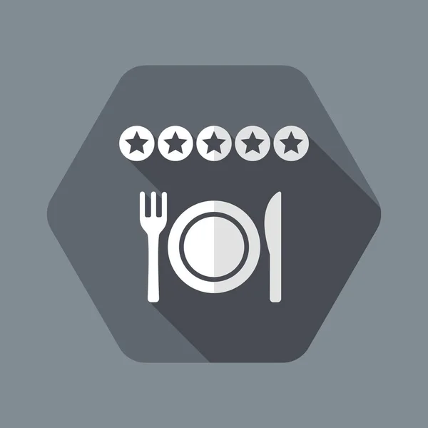 Ikona hodnocení restaurace — Stockový vektor