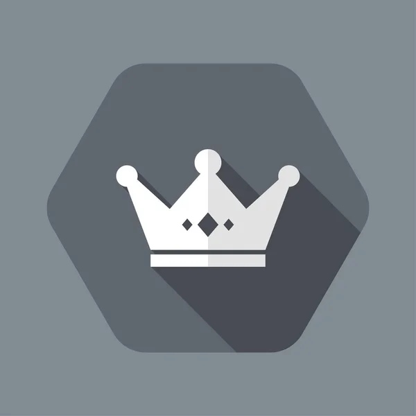 La couronne royale. Illustrations vectorielles plates, propres, minimes et isolées — Image vectorielle