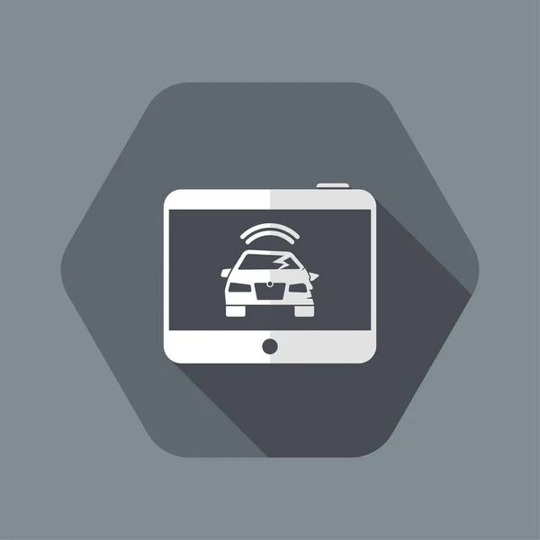 Aplicação de seguro e sistema de GPS para acidente de carro — Vetor de Stock