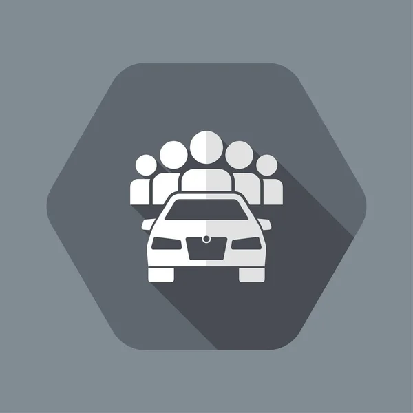 Carsharing ícone conceito de aplicação —  Vetores de Stock