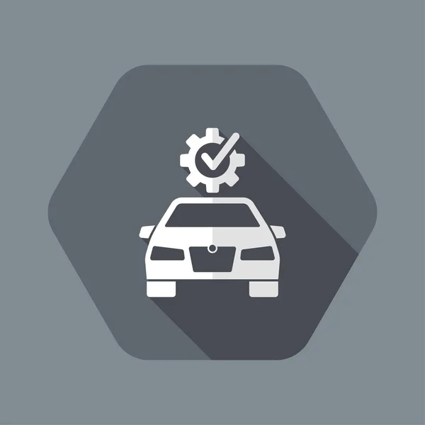 Motor del coche icono comprobado — Vector de stock