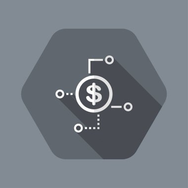 Dolar bankacılık ağ simgesi