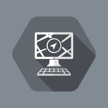 Bilgisayar masaüstünde harita sayfası