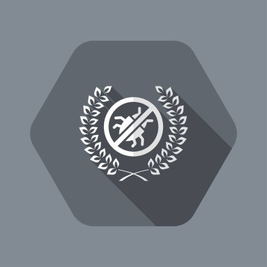 Premium antivirüs düz simgesi