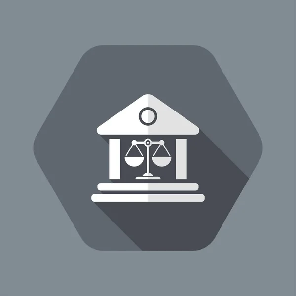 Istituto giuridico icona piatta — Vettoriale Stock