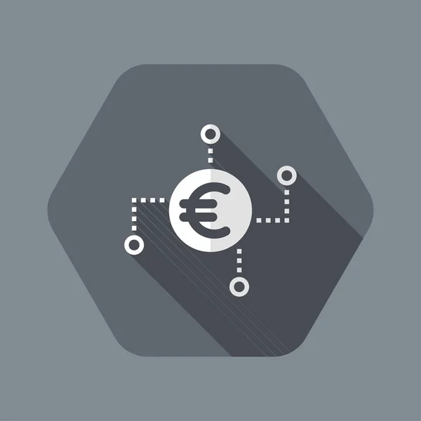 Pictogram van het Europese financiële netwerk — Stockvector