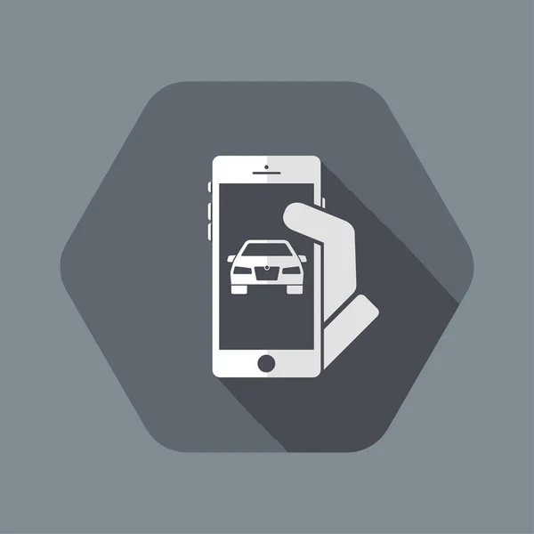 Кнопка онлайн-обслуживания автомобилей — стоковый вектор