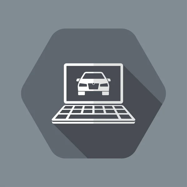 Automobil-Website auf Laptop — Stockvektor