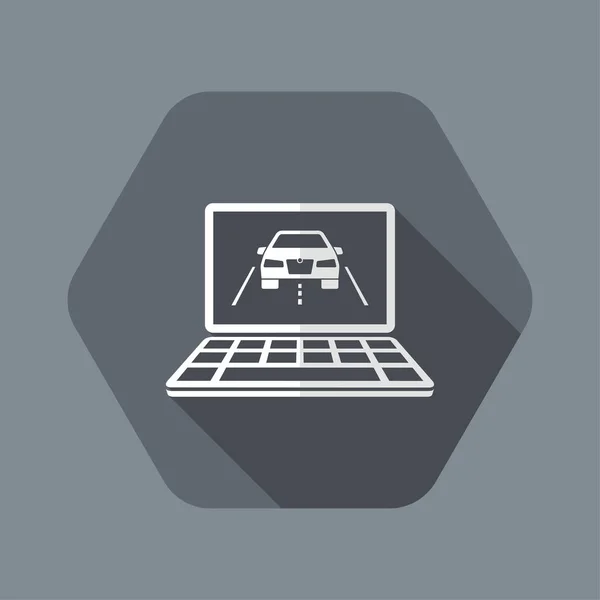 Auto localizzatore software sul computer portatile — Vettoriale Stock