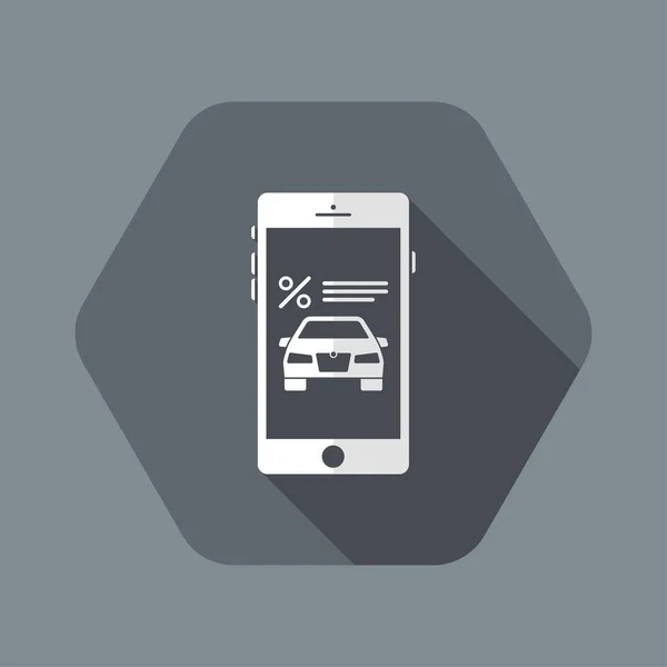 Automobilové slevy na smartphone — Stockový vektor