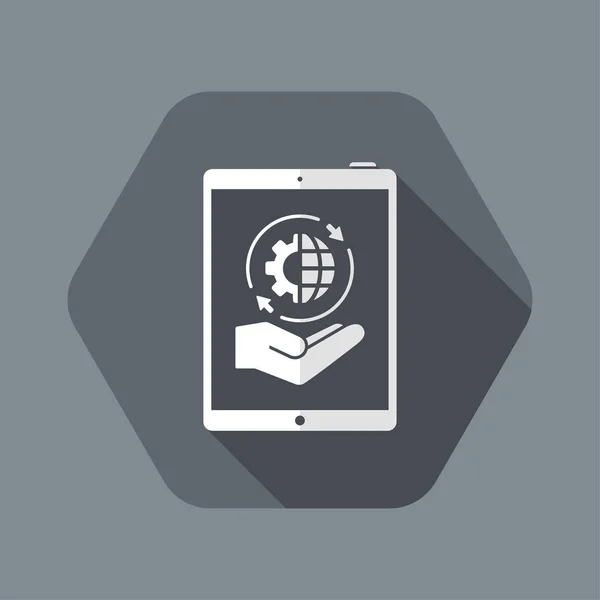 Weltweites Symbol für mobile Dienste — Stockvektor