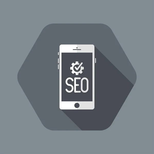 Configuración de Seo en smartphone — Vector de stock