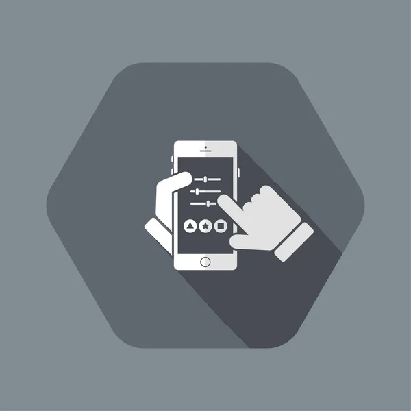 Inställnings ikon för smartphone-inställningar — Stock vektor