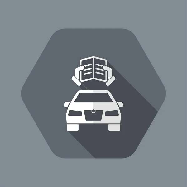 Autós útmutató ikonja — Stock Vector