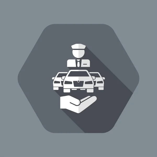 司机服务平面图标 — 图库矢量图片
