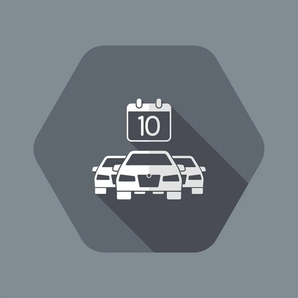 Icono de fecha de cita coche — Vector de stock