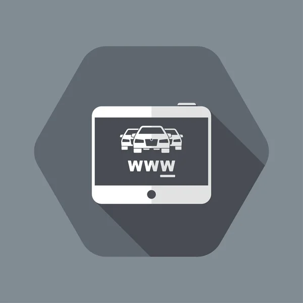 Servizi web automobilistici su tablet — Vettoriale Stock