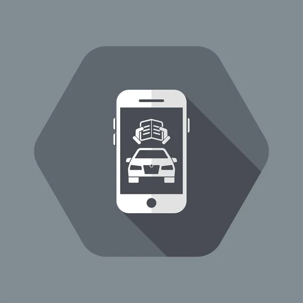 Онлайн документи про автомобіль на смартфоні — стоковий вектор