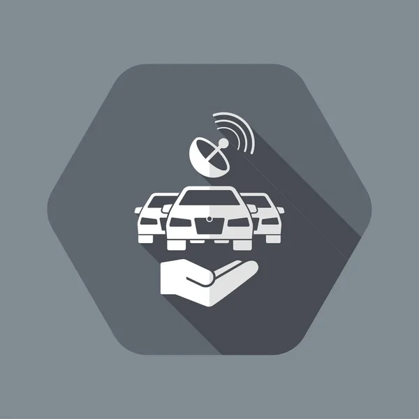 Ikona připojené webové stránky auta — Stockový vektor