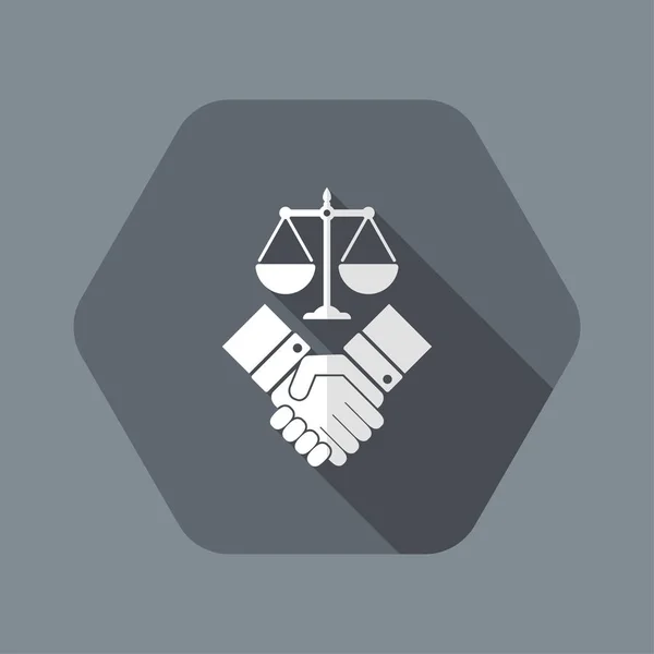 Icona simbolo accordo legale — Vettoriale Stock